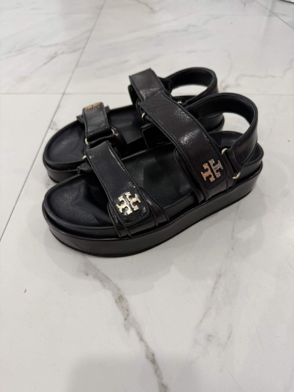 Tory Burch Kira Dual Strap Leather Sandal Women's Sizes 6, 7, 8.5 - Picture 6 of 7